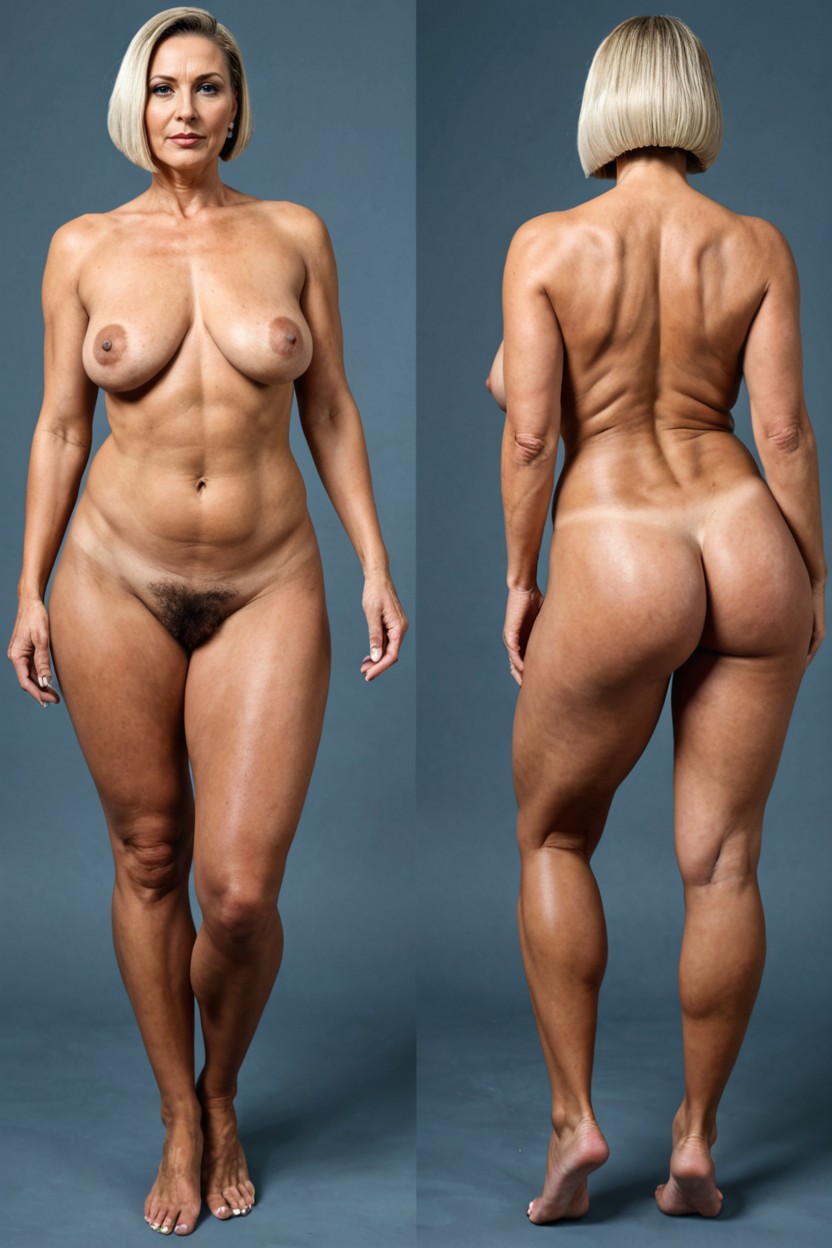 Naked, Large Aereola, Mature Female MILF AI Porn