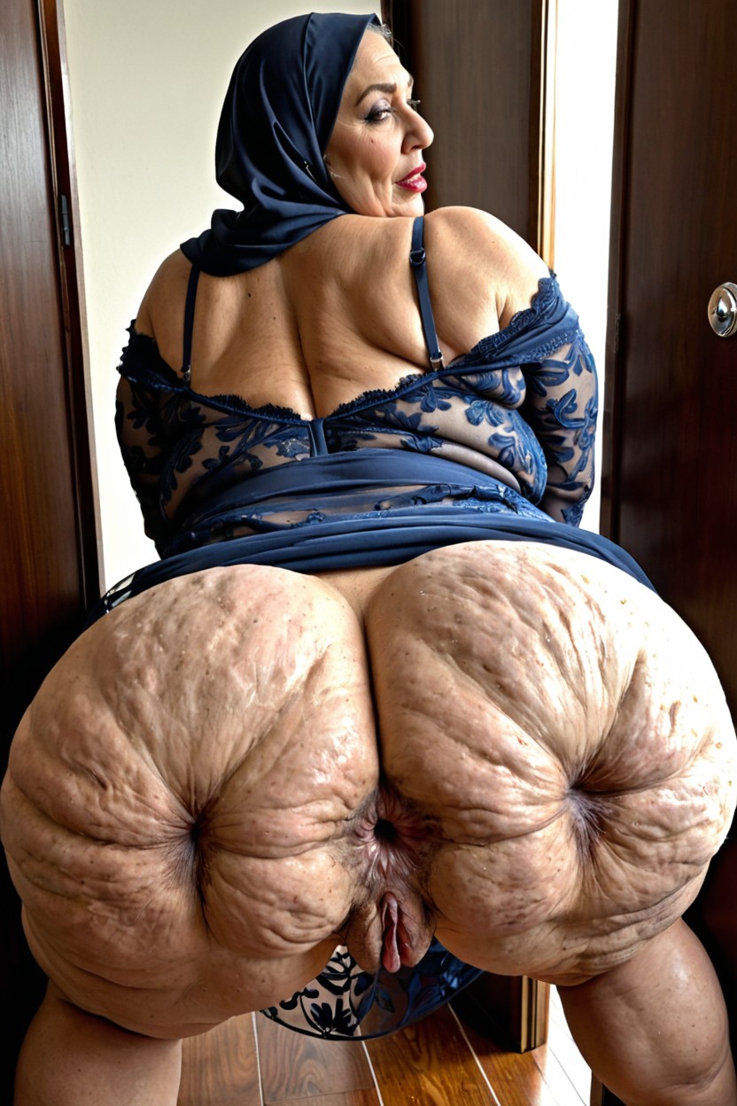 Hourglass Figure, Hyper Obese Ass, Cellulite MILF AI Porn