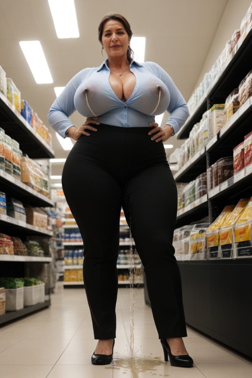 Fat Body, Exact Same Person As Cloned Picture, Front View MILF AI Porn