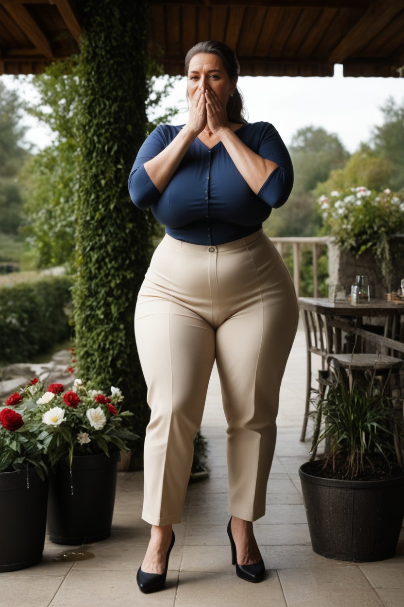 Surprised, +, Tall Body MILF AI Porn