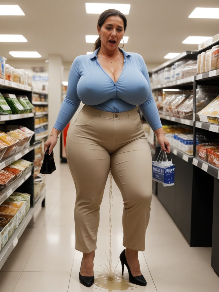 Exact Same Face As Cloned Picture, Old Skin, Feet Slightly Inwards MILF AI Porn