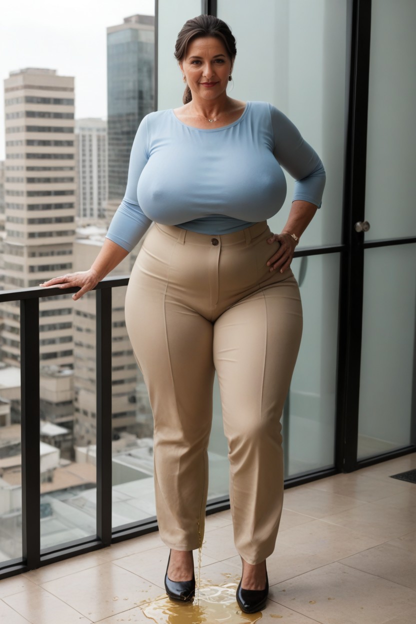 Huge Ass, Massive Breast, Exact Same Face As Cloned Picture MILF AI Porn