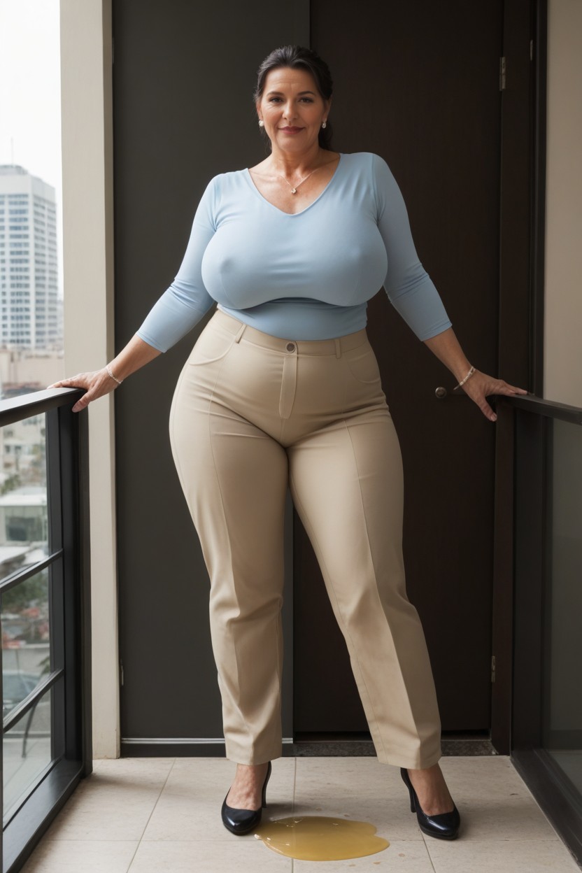 Exact Same Face As Cloned Picture, Large Ass, Huge Ass MILF AI Porn