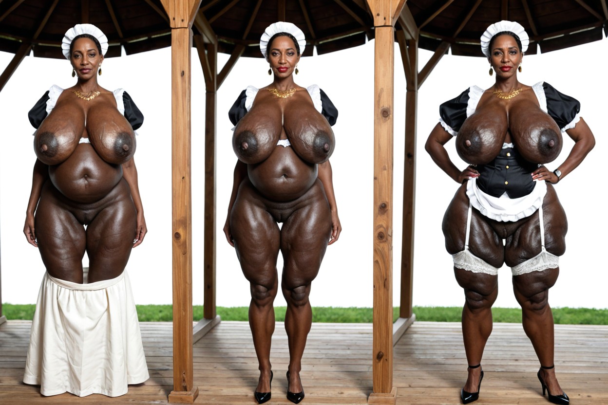 Perfect Sensual Granny Figure, Maid, Black Women MILF AI Porn