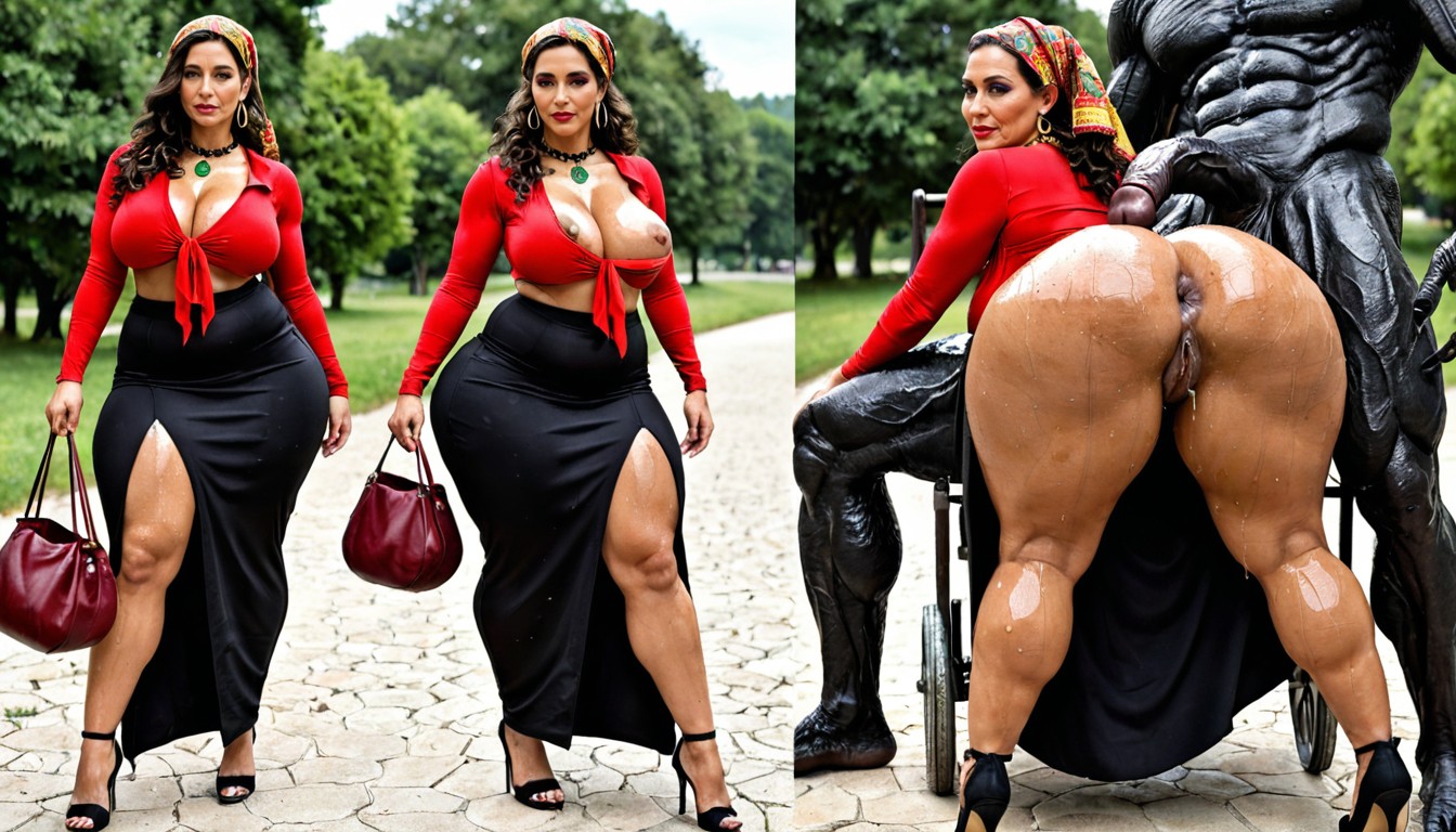 Long Tight Skirt, Form Fitting Clothes, Thick Thighs MILF AI Porn