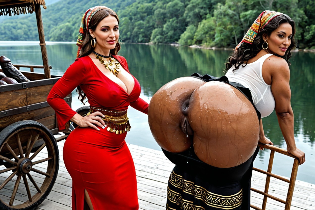 Armenian Facial Features, Hyper Thighs, Cart MILF AI Porn