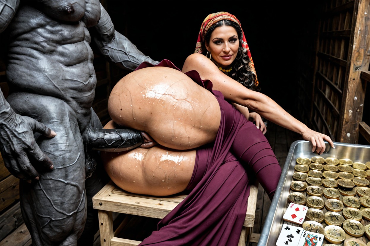 Glowing Palaces, Hyper Butt, Wrinkles On The Face MILF AI Porn