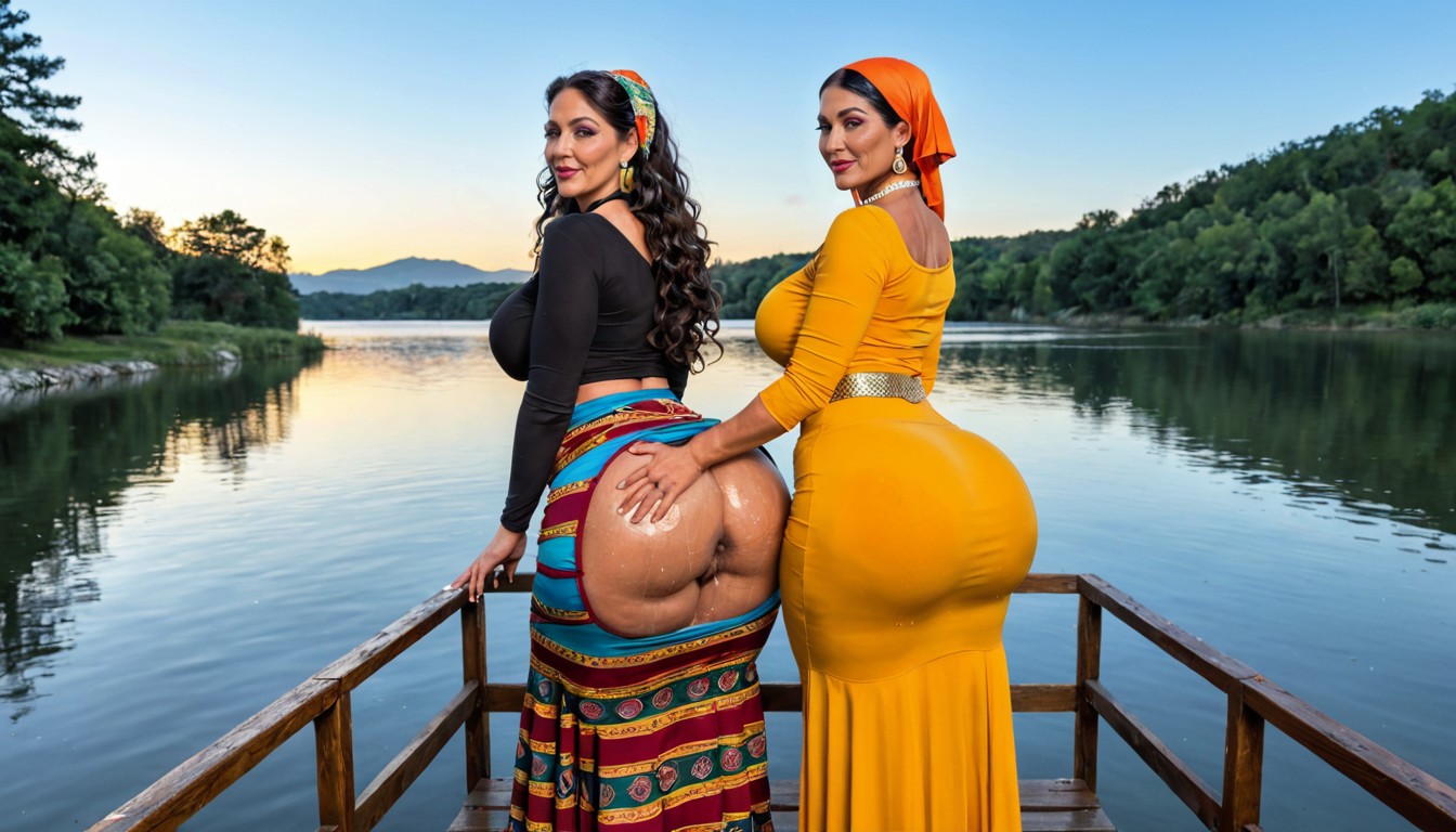 Brazilian, Long Curly Hair, Form Fitting Clothes MILF AI Porn