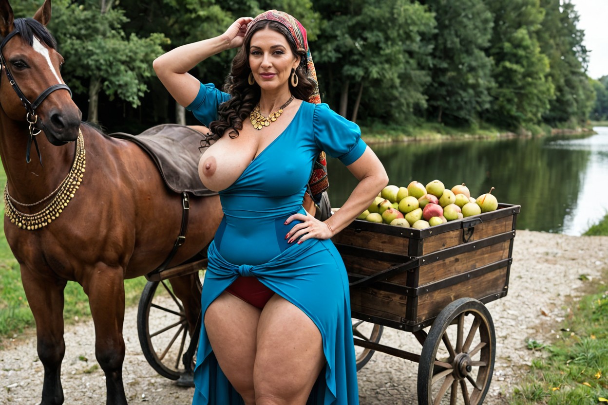 Dressed, Disproportionally Thick Thighs, Armenian Facial Features MILF AI Porn