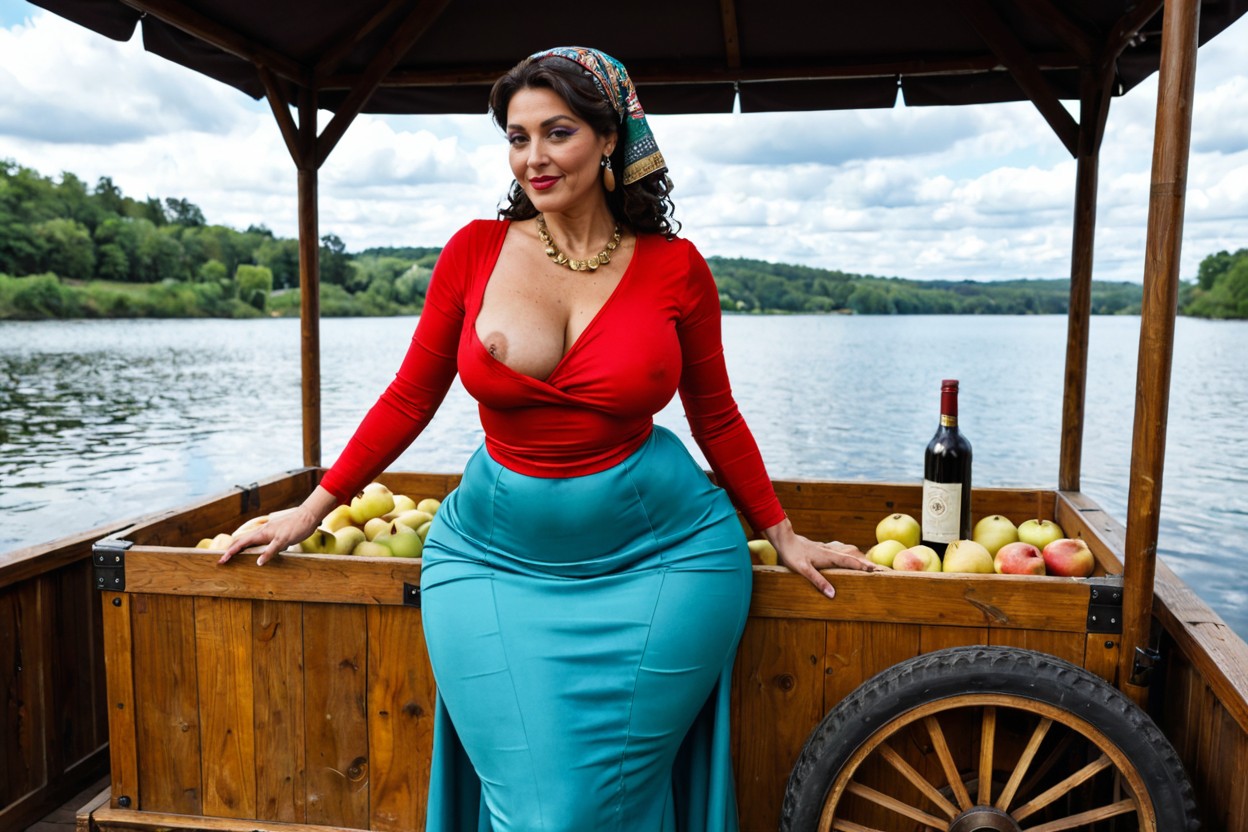 +, Tight Skirt, Medieval Carriage MILF AI Porn