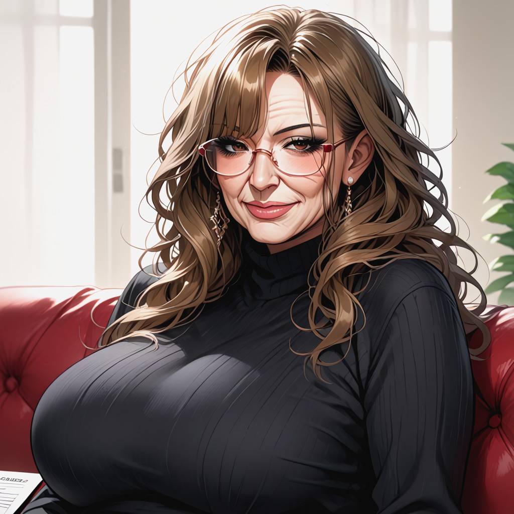 Small Ass, Round Lips, Medium Hair MILF AI Porn