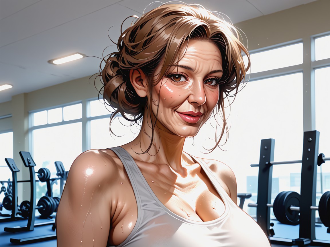 Long Face, Messy Bun, Sicilian MILF AI Porn