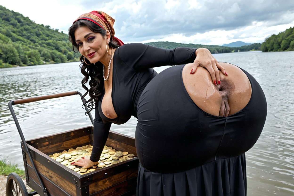 Eyeliner, Fat Juicy Asshole, Thick Thighs MILF AI Porn