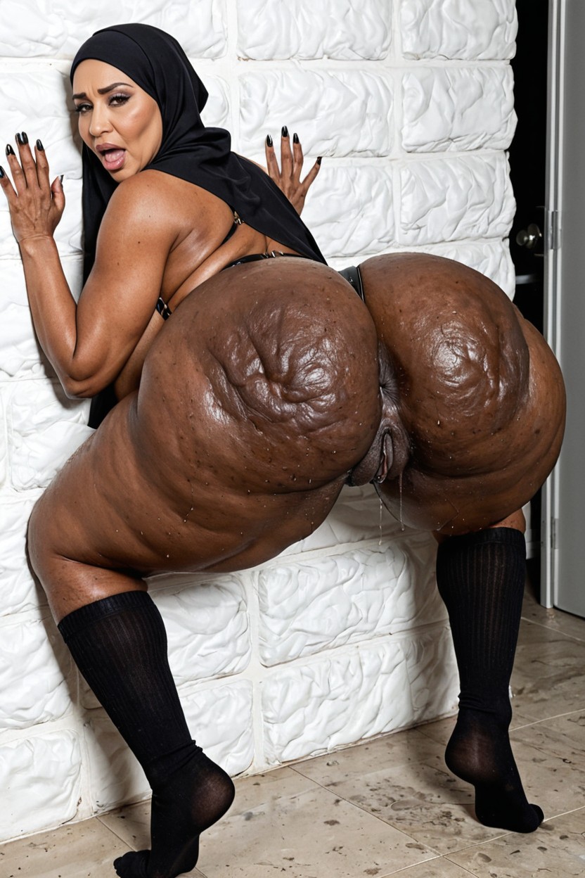 Mature Gilf Black Woman, Hyper Colossal Tits, Hourglass Figure MILF AI Porn