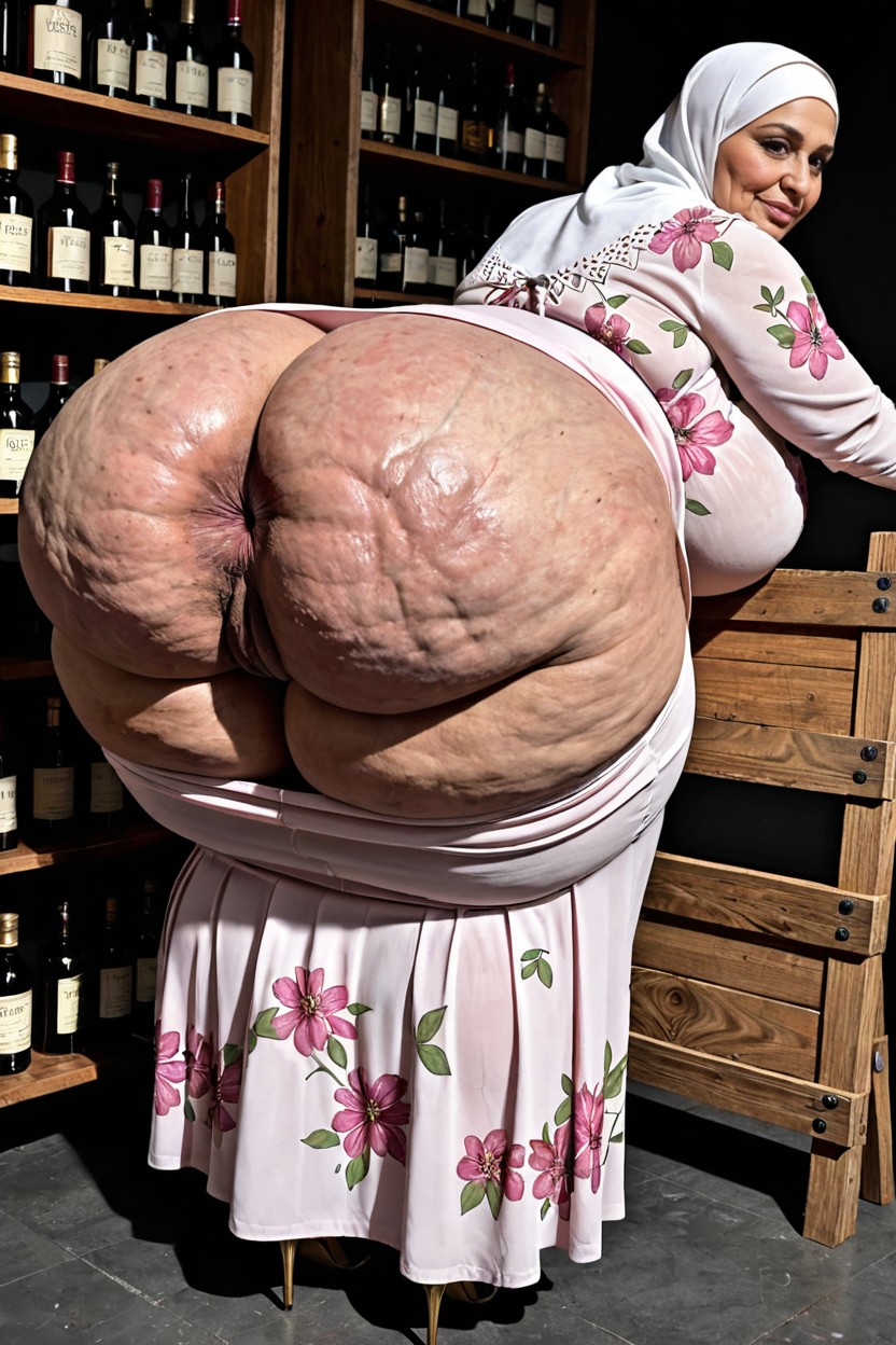 Looking At Viewer, Wide Phat Booty, Strong Facial Features MILF AI Porn