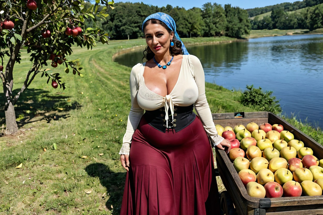 +, Gypsy Headdress, Long Tight Skirt MILF AI Porn