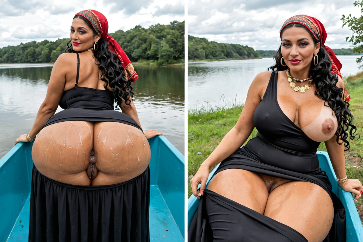Deep Asshole, Traditional Gypsy Headscarf With Coins, Hyper Thighs MILF AI Porn