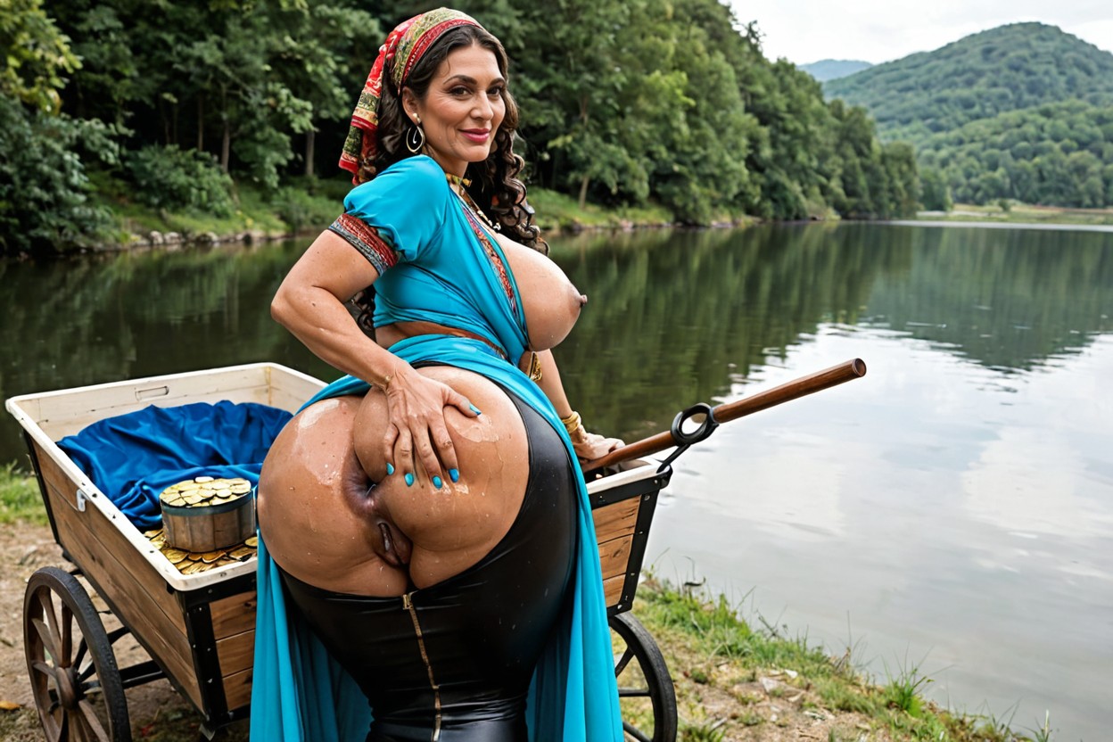 Super Round Butt, Lake, Eyeliner MILF AI Porn