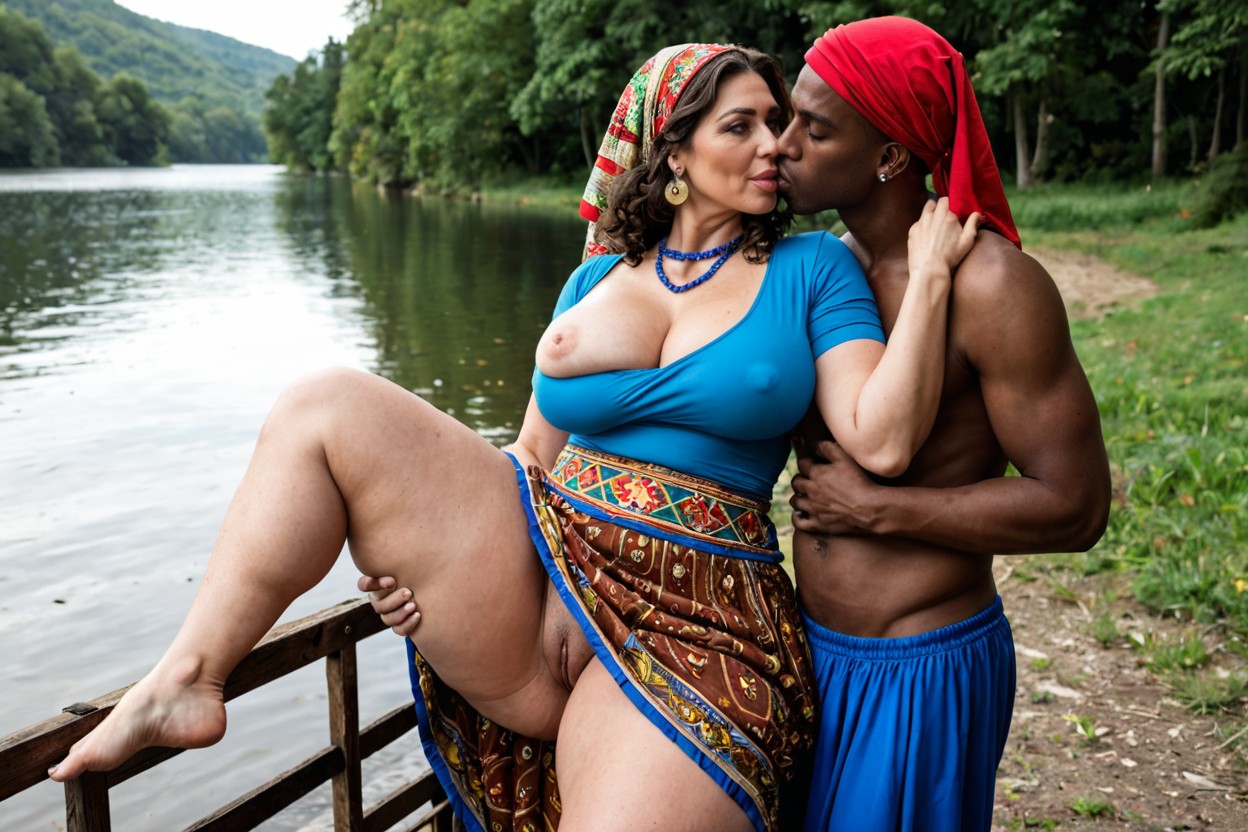 Eyeliner, Round Eyes, Armenian Facial Features MILF AI Porn