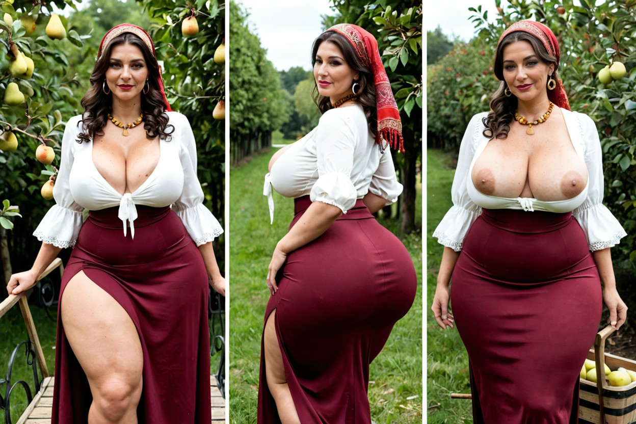 Extremely Large Ass, Dressed, Hyper Massive Hips MILF AI Porn