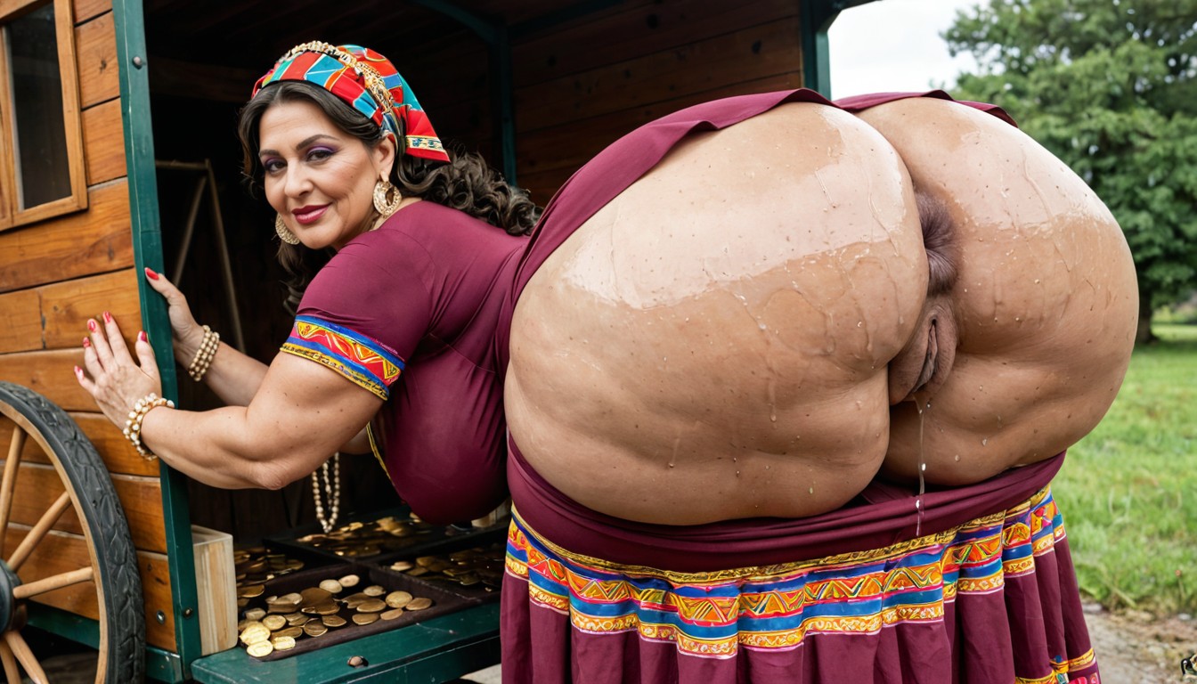 Hyper Hips, Neat Eyeliner, Fat Juicy Asshole MILF AI Porn