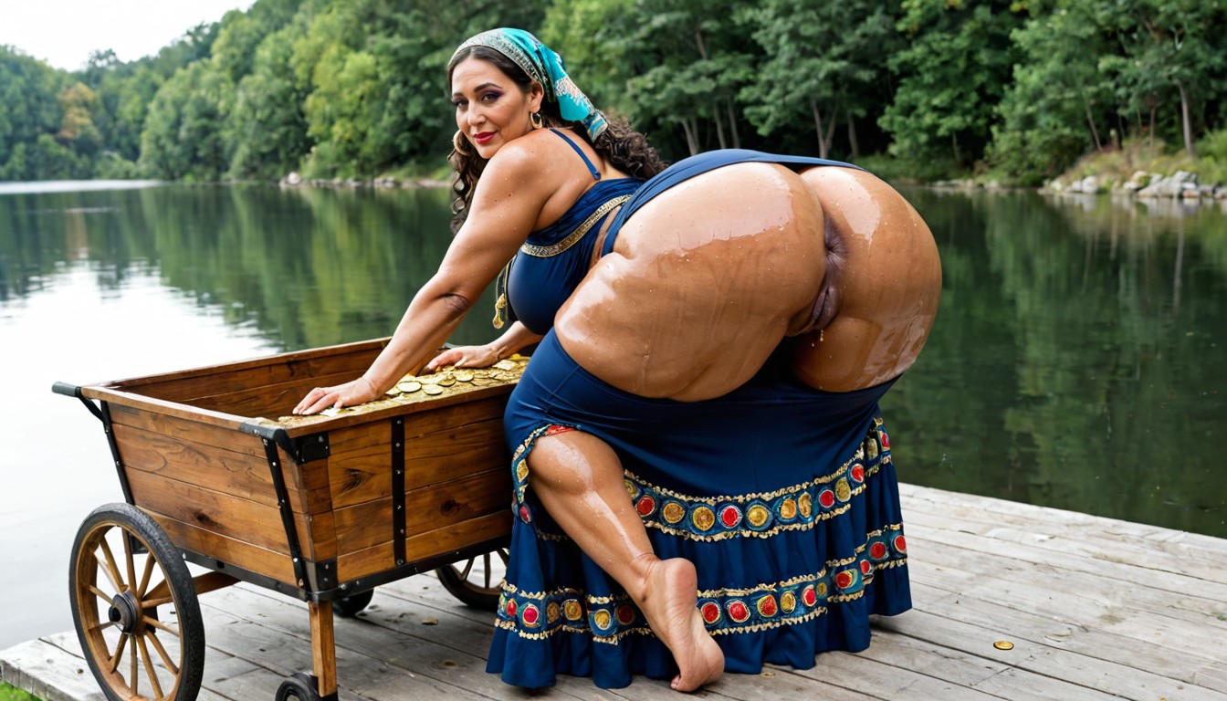 Hyper Hips, Massive Thick Round Ass, Extremely Large Ass MILF AI Porn