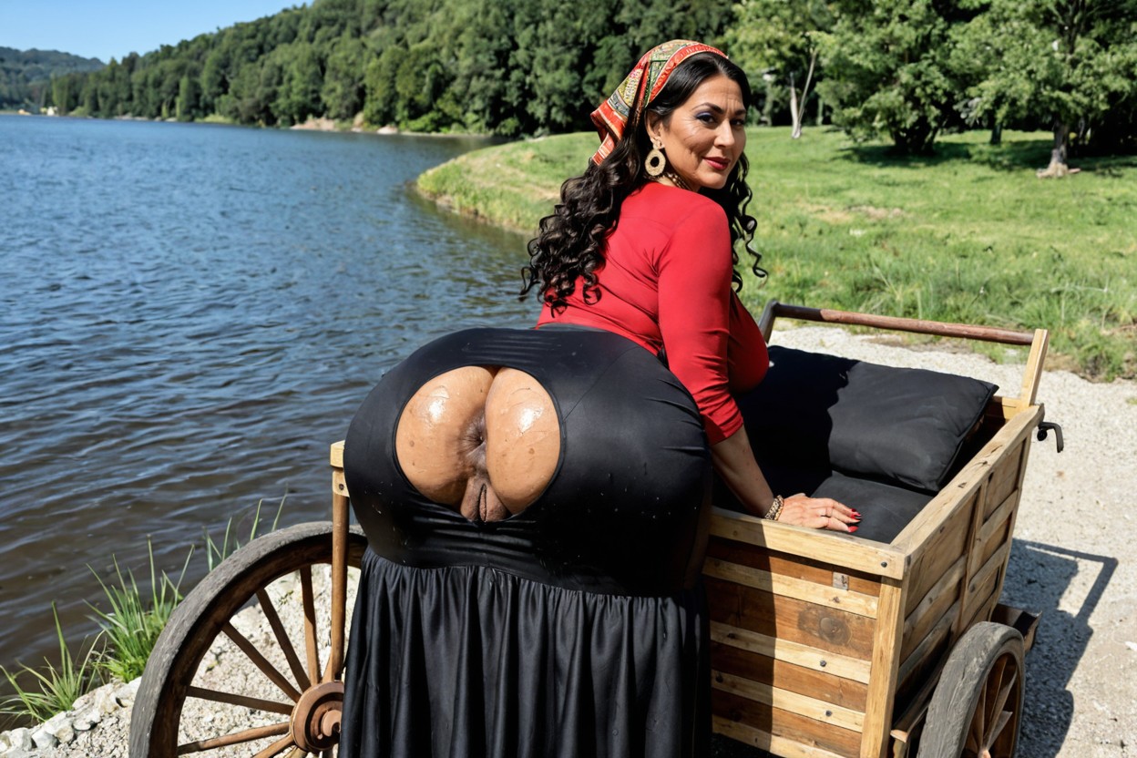 Deep Asshole, Hyper Hips, Gypsy Headdress MILF AI Porn