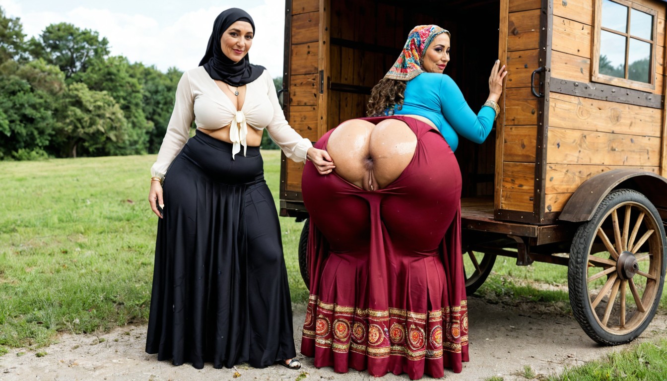 Oriental Facial Features And Makeup, Gypsy, Gypsy Outfit MILF AI Porn