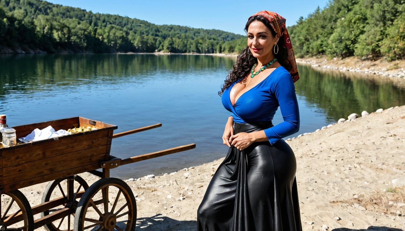 Eyeliner, Gigantic Massive Hips, Highest Detail MILF AI Porn