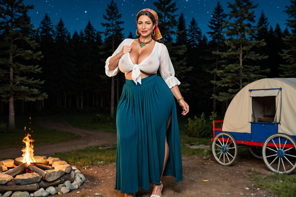 Muslos Gruesos, Traditional Gypsy Headscarf With Coins, Campfire Porno MILF IA