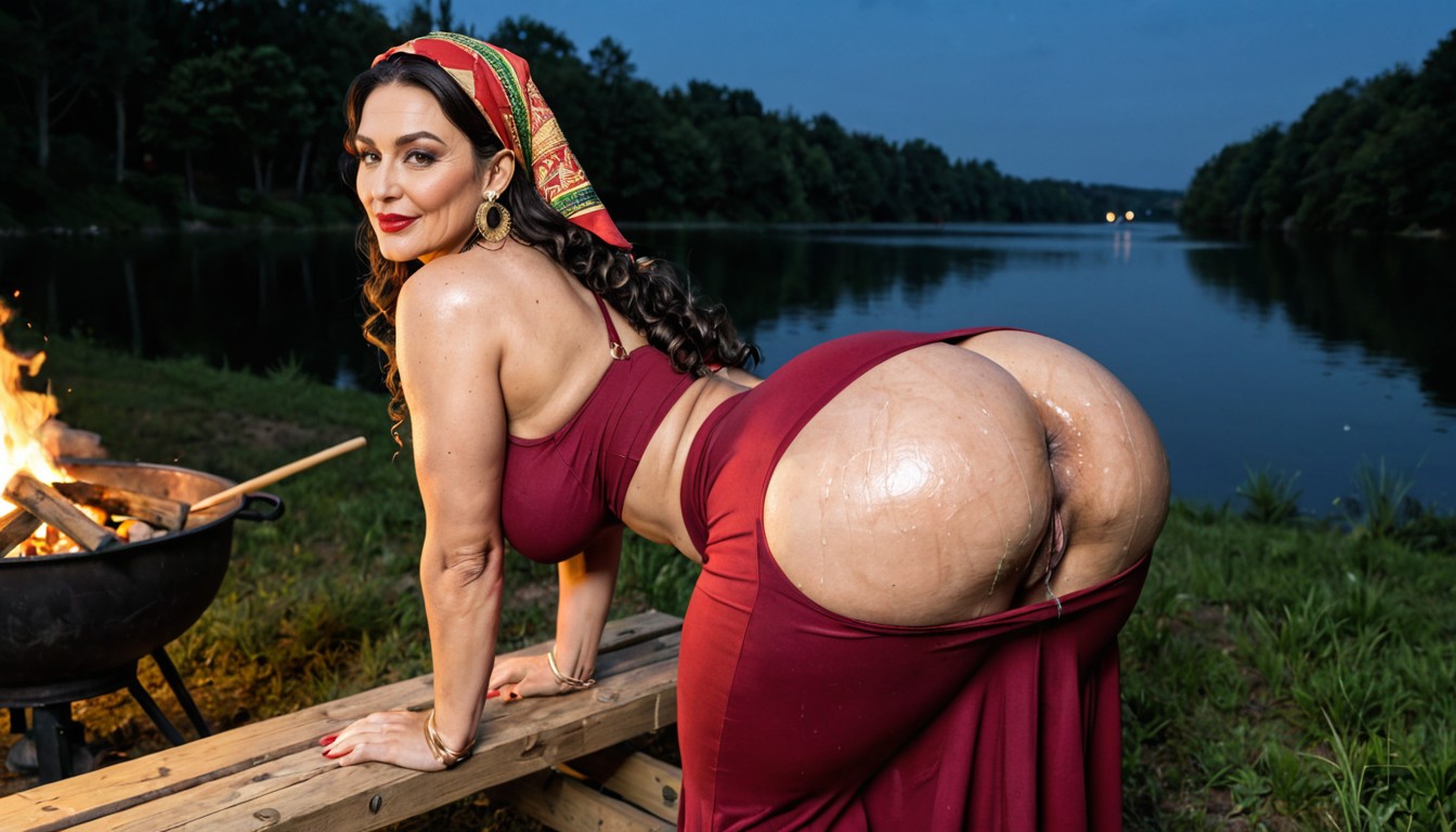 Massive Thick Round Ass, Hyper Massive Thick Wide Ass, Massive Thick Wide Thighs Porno MILF IA