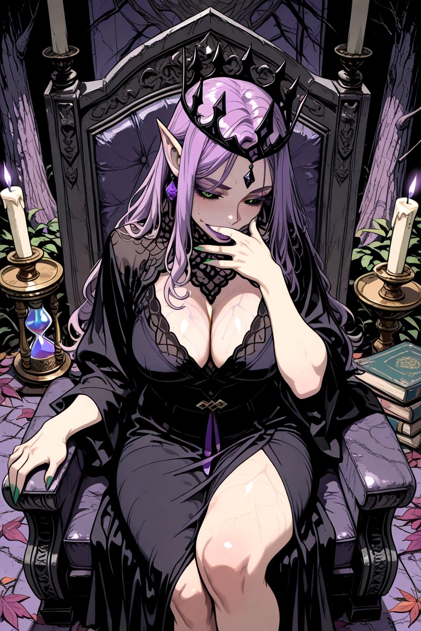 Toned Body, All Purple Hair, Firmed Rounded Ass Porno MILF IA