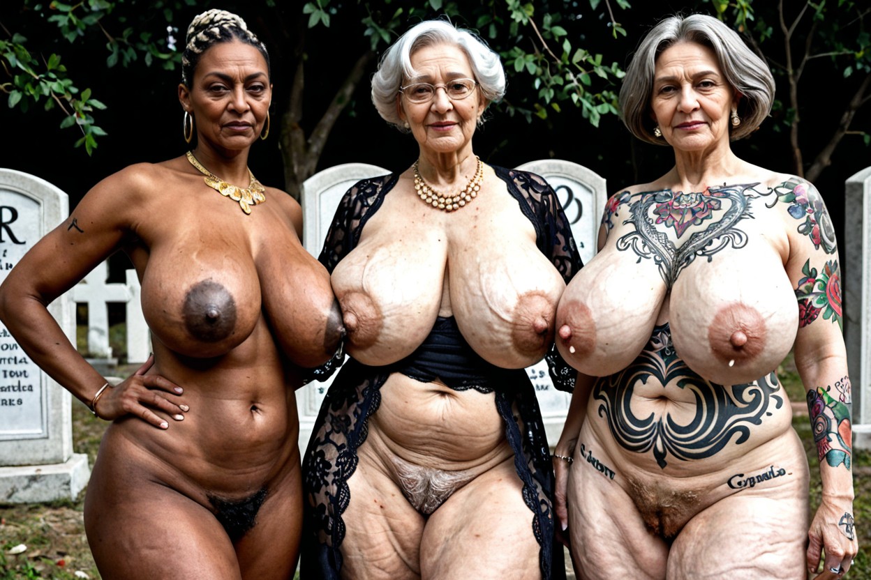 Ultra Ultrathin Body With Extremely Long Sagging Breasts, Grandma, 혼란스러운 얼굴 MILF AI 야짤