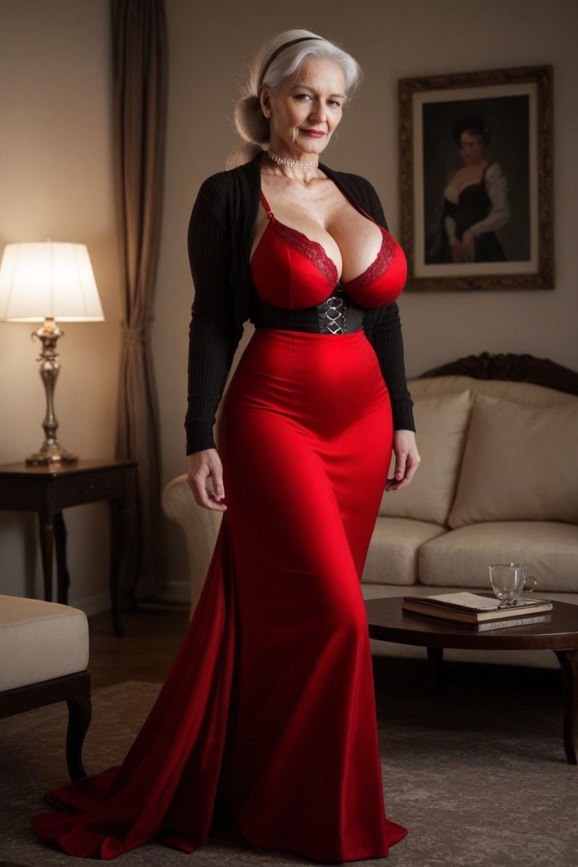 High Ponytail, Beautiful Sexy Old Granny, Very Very Old Beautiful Granny MILF AI Porn