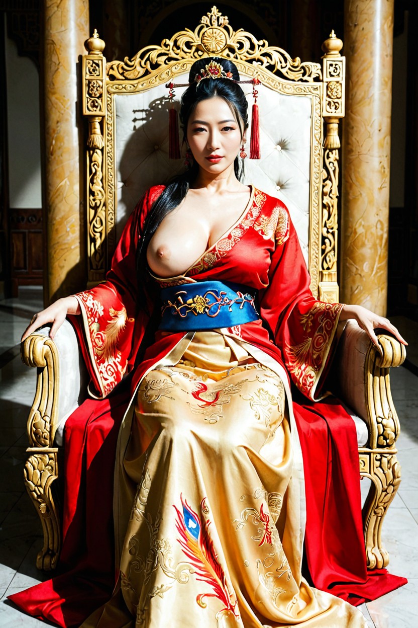 Pearls, Intricate Textures --ar, Detailed Oval Face MILF AI Porn