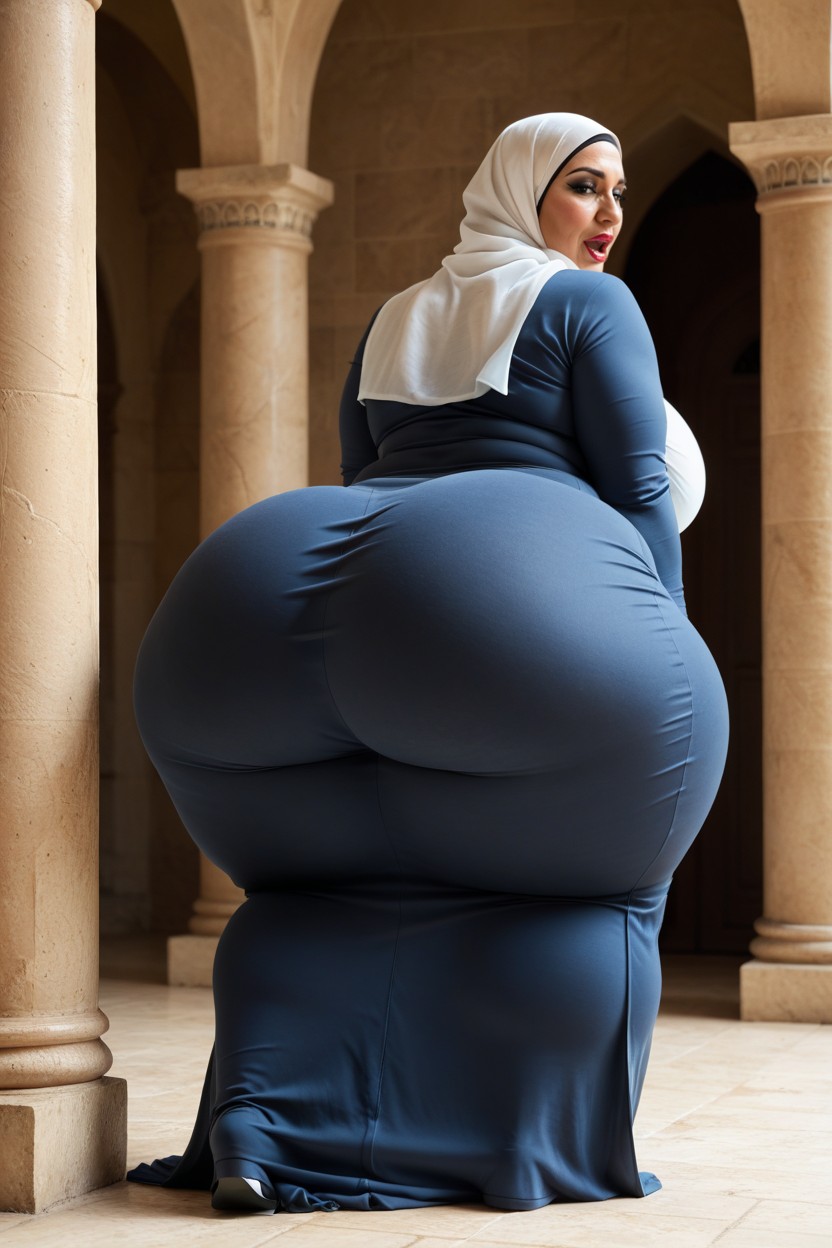 Wrinkles, Tight Dress Around Ass, Orgasming MILF AI Porn