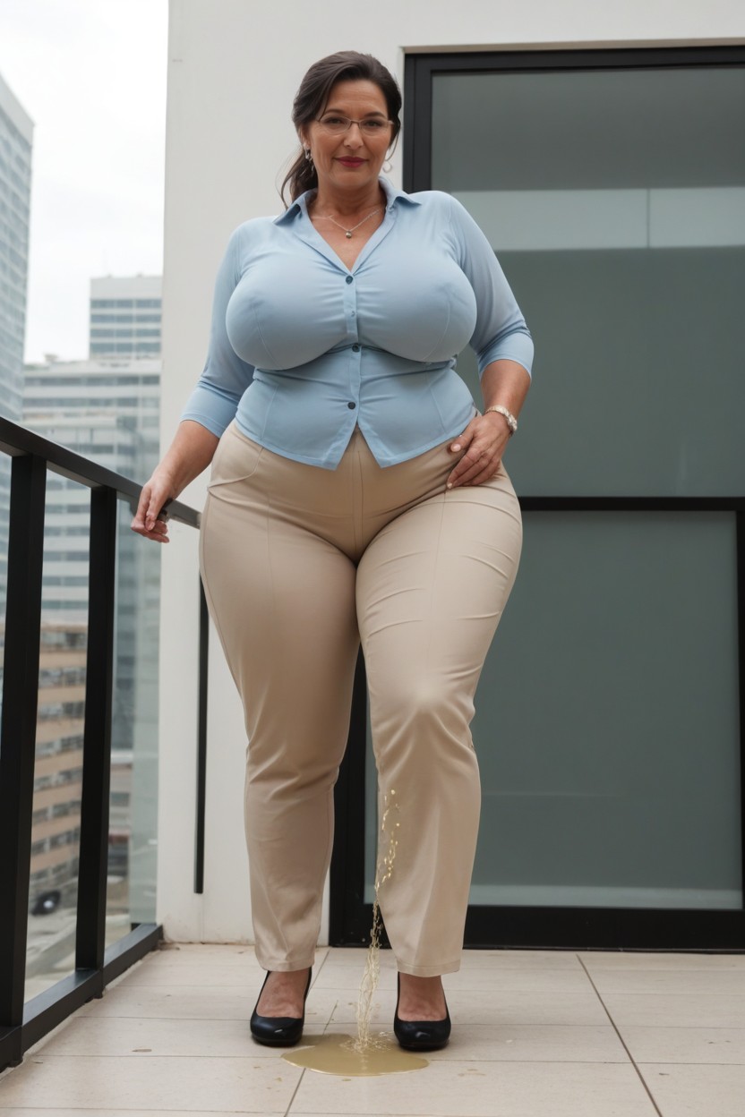 Old Skin, Massive Breast, Sfw MILF AI Porn