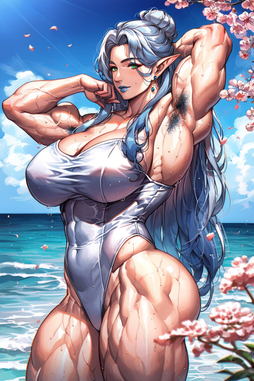 Strong Buttocks, Standing, Well Developed Muscles MILF AI Porn