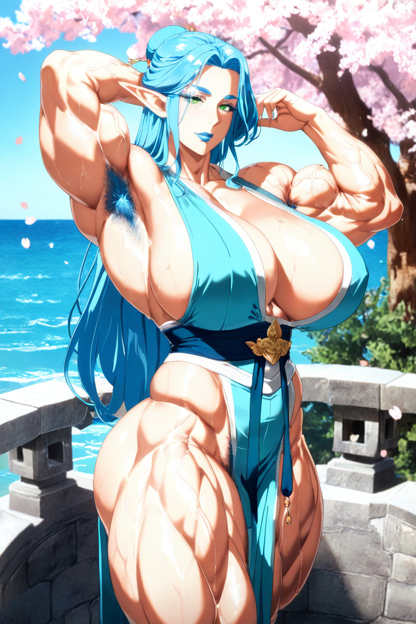 Day, Long Hair, Well Developed Vessels MILF AI Porn