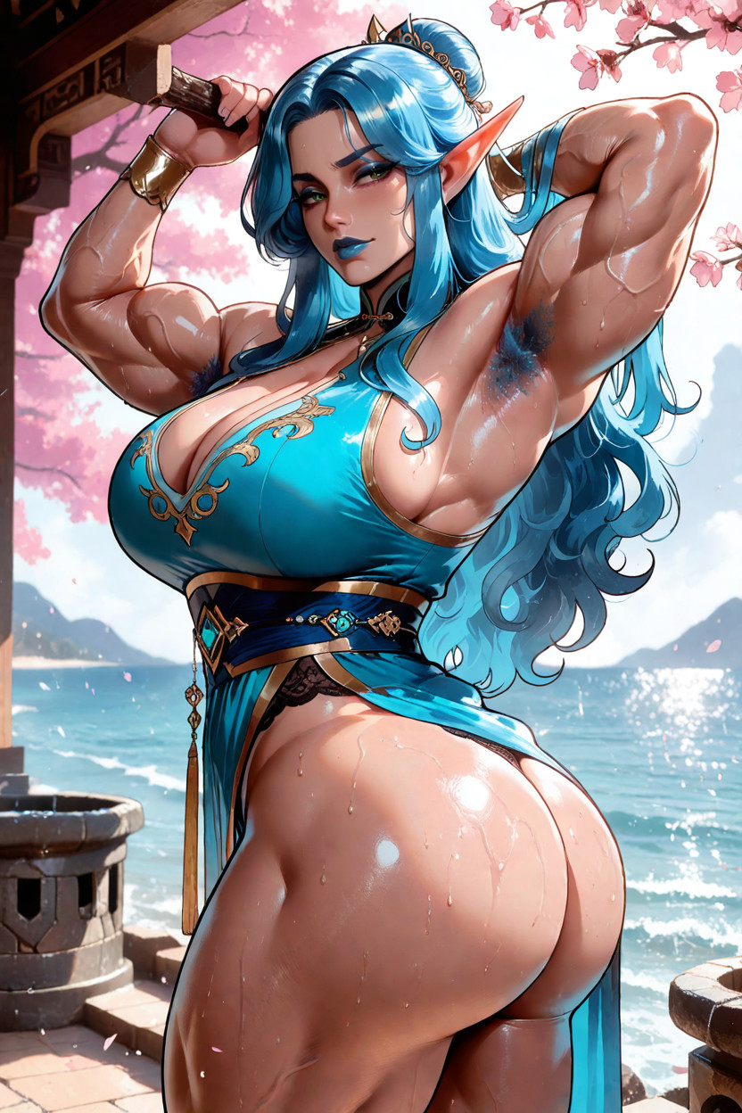 Arrogant, Super Well Developed Muscles, Athletic MILF AI Porn
