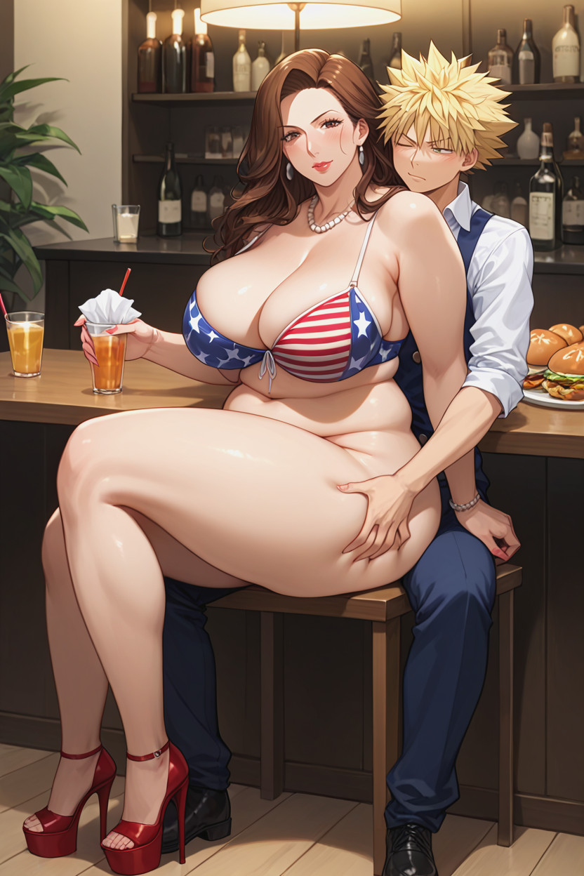 The Milf Dotes The Male, Angry, Thick MILF AI Porn