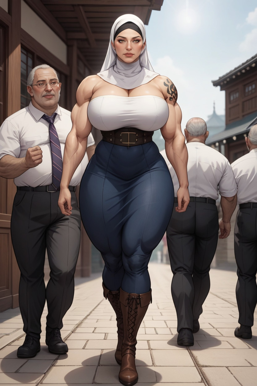 Beautiful Face, Fat Old Men Walking Away And Seducing While Naked, Stronger Than Strong MILF AI Porn