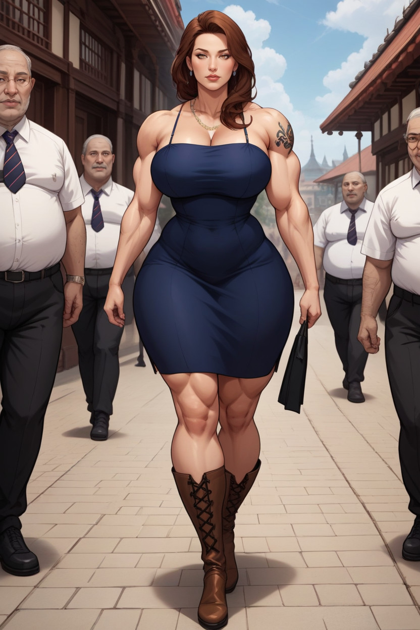 Muscle Growth, Kilt, Hwell Developed Muscles MILF AI Porn