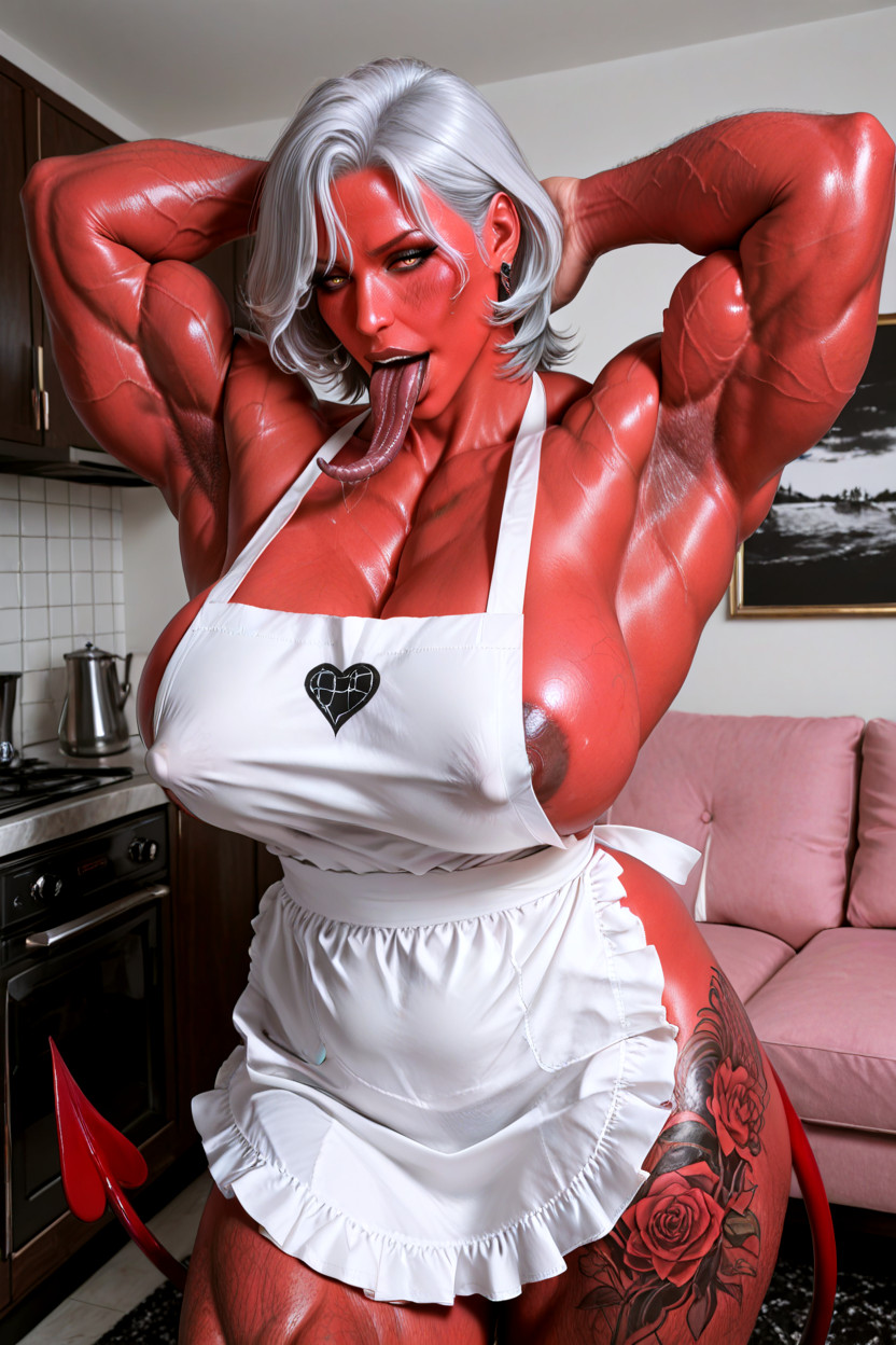 Shoulders, Big Muscles, Tattoos On All Body MILF AI Porn