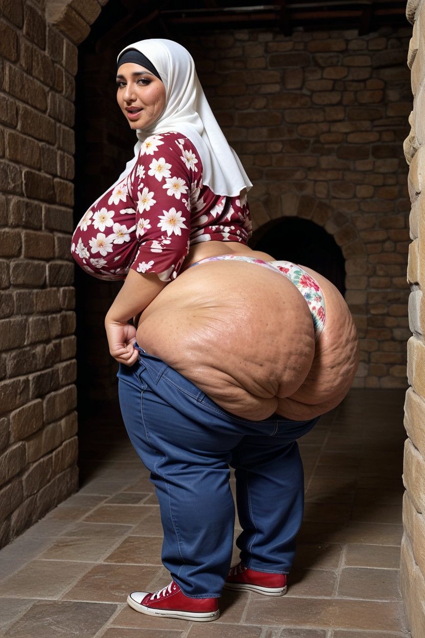 Converse, Veiny Cellulite Ass, Extremely Sexy Face MILF AI Porn