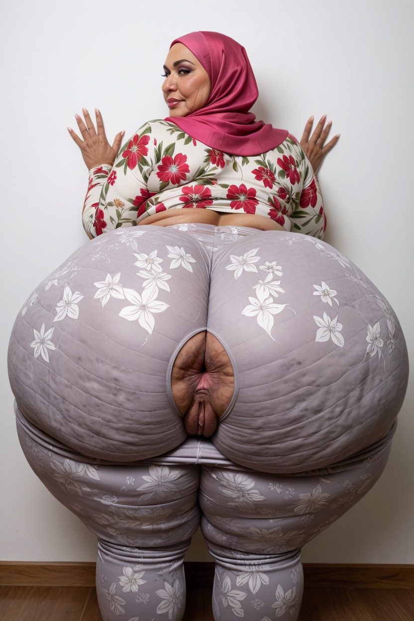 Thick Calves, Shortchunky Body, Low Ambient Light MILF AIエロ