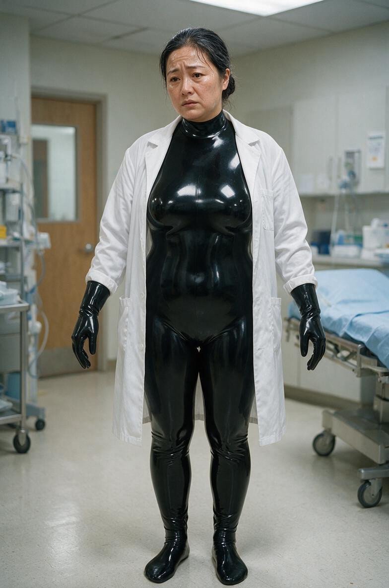 Practical Elegance No Glamorous Makeup Or Beauty Retouching Black Natural Latex Catsuit She Wears A Single-piece, Understated Elegance, No Exaggerated Anatomy MILF AIエロ